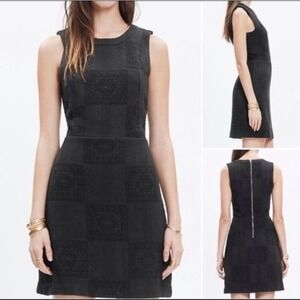 Madewell Textured Afternoon Sleeveless Dress Stretch Black Size 0